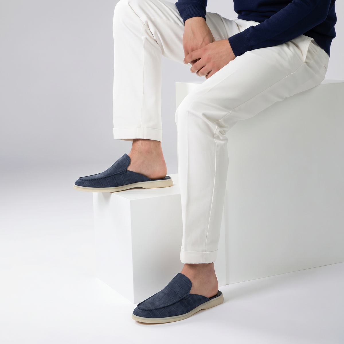 Mocasín Azul Marino Coco| Edición Limitada