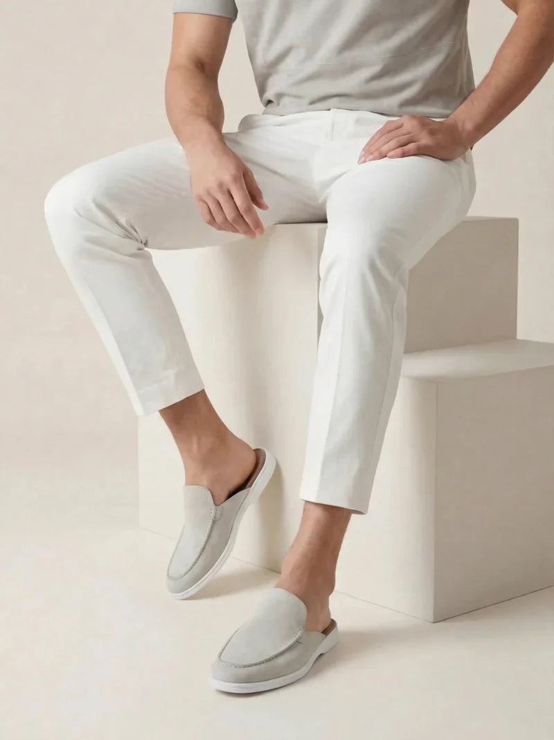 White Suède Mocasines Zahian Valentina