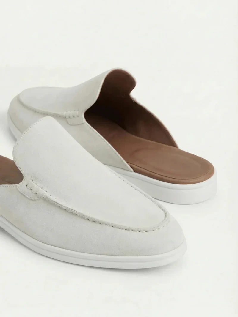 White Suède Mocasines Zahian Valentina