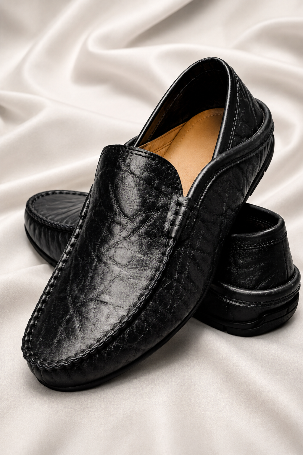 Mocasines Italianos de Cuero Hombre