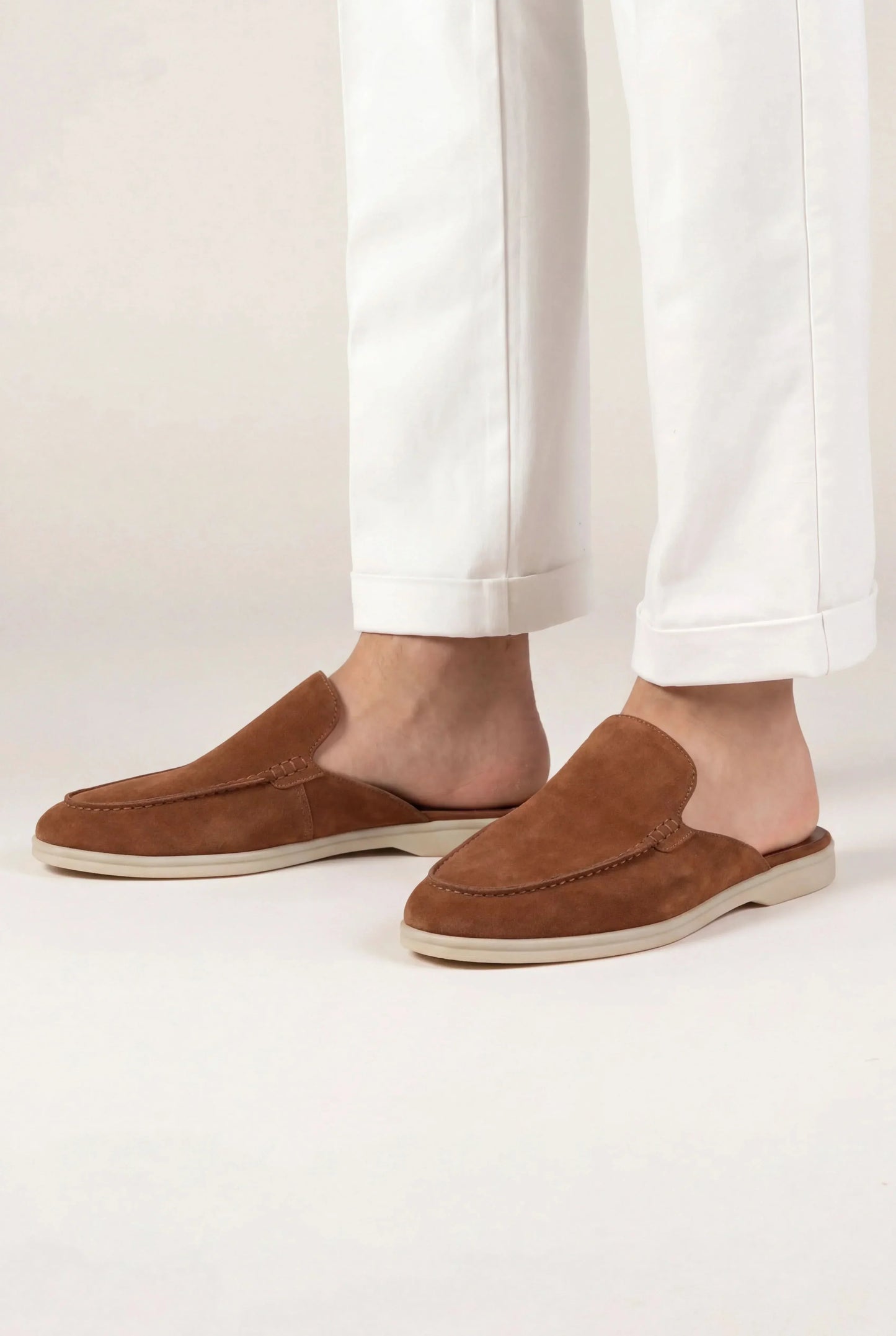 Maroon Suède Mocasines Zahian Valentina