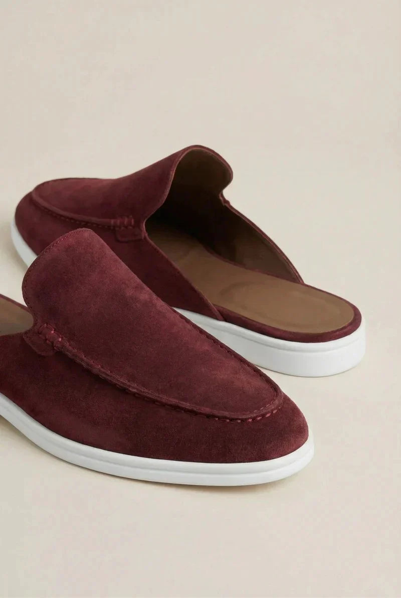 Bordeaux Suède Mocasines Zahian Valentina