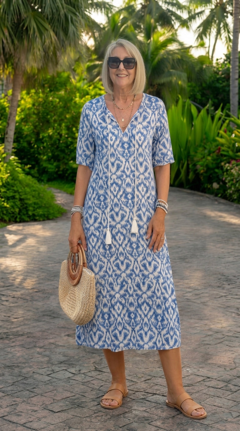 Luna | Vestido midi de estilo boho desenfadado