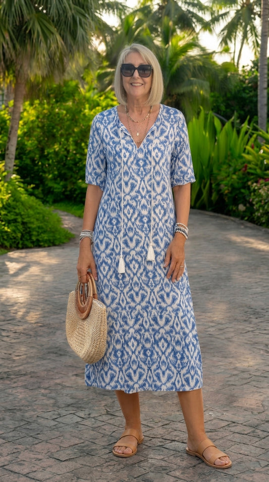 Luna | Vestido midi de estilo boho desenfadado