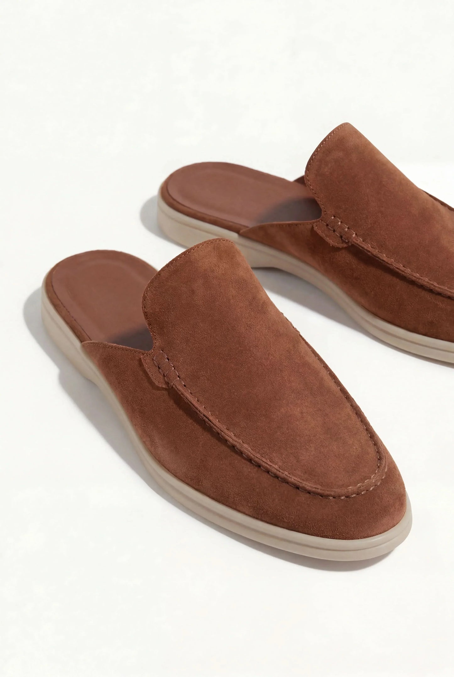 Maroon Suède Mocasines Zahian Valentina