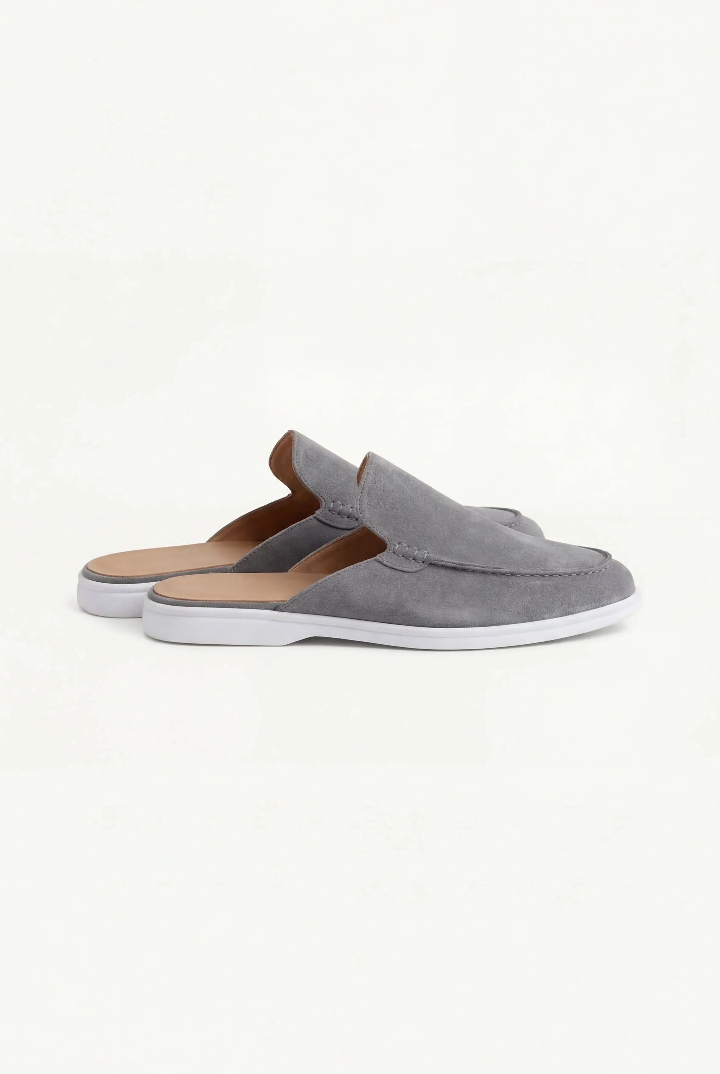 Grey Suède Mocasines Zahian Valentina