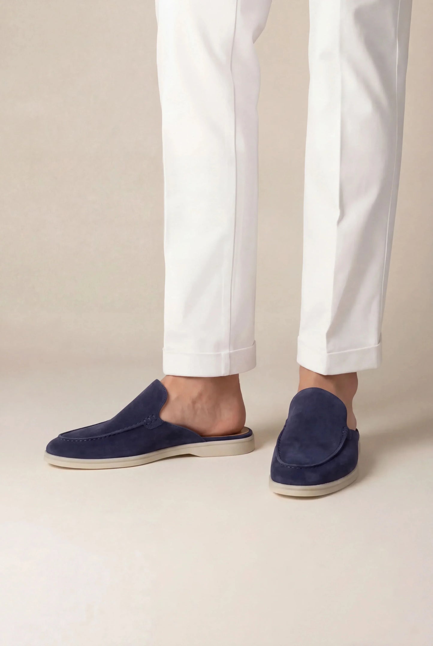 Navy Suède Mocasines Zahian Valentina