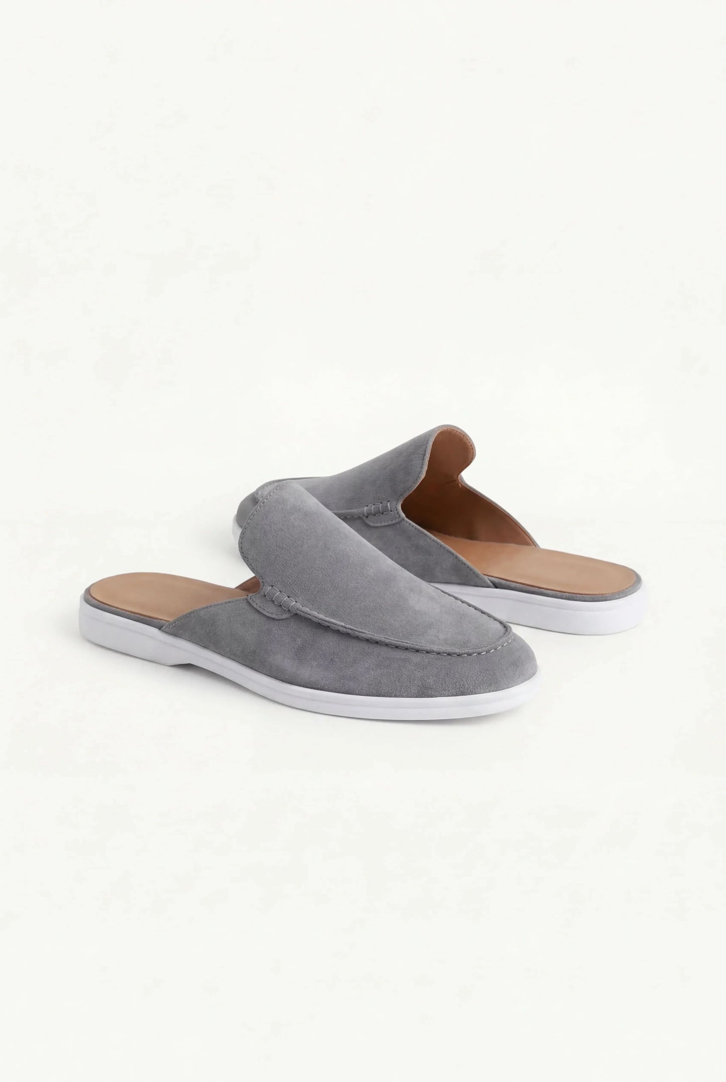 Grey Suède Mocasines Zahian Valentina