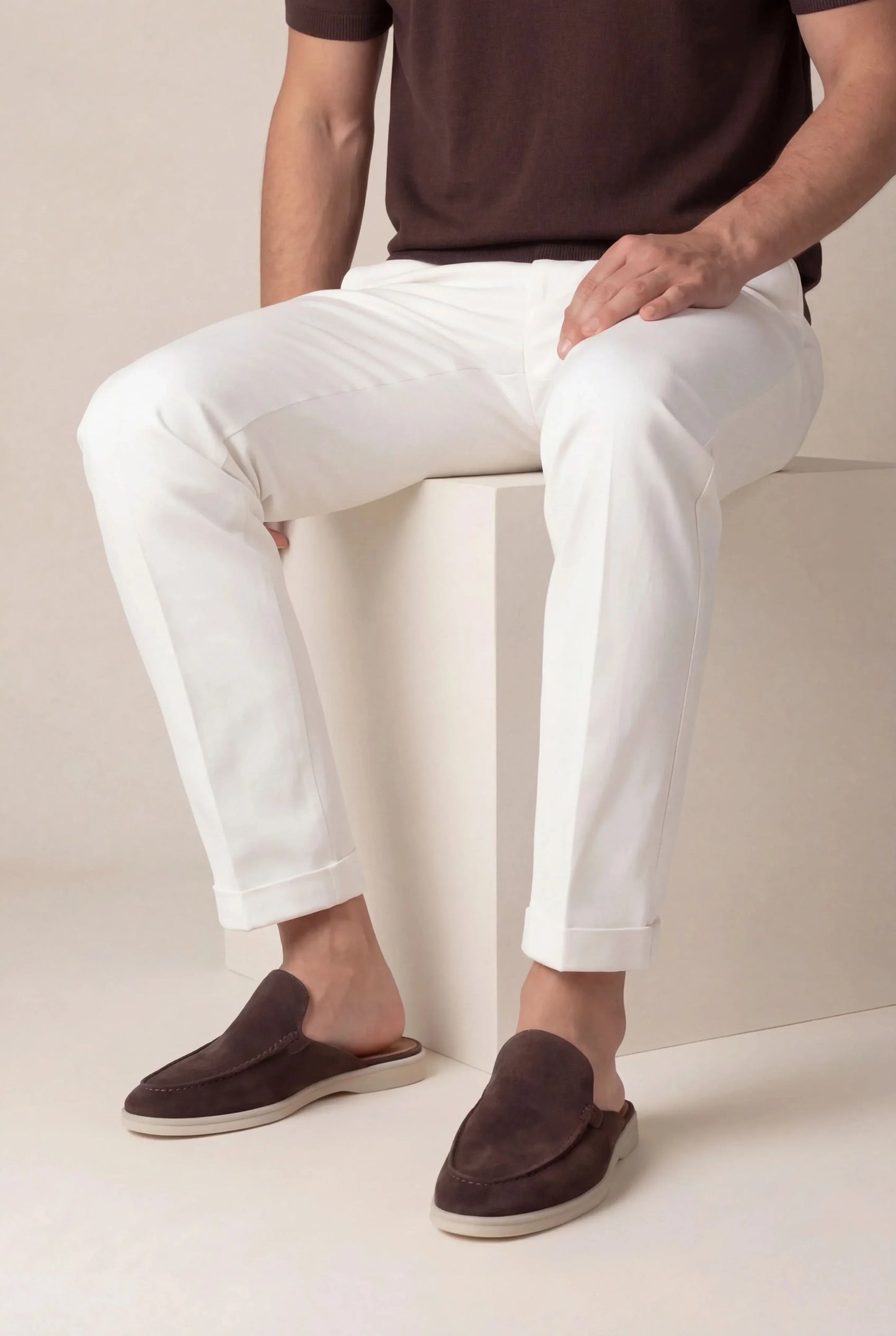 Brown Suède Mocasines Zahian Valentina