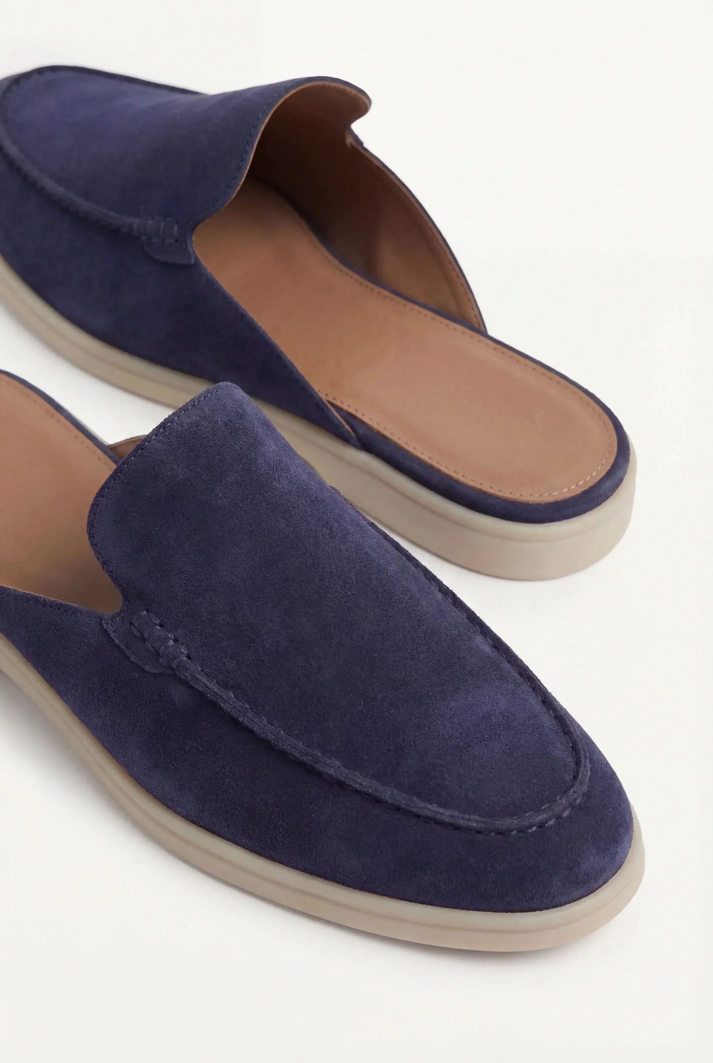 Navy Suède Mocasines Zahian Valentina