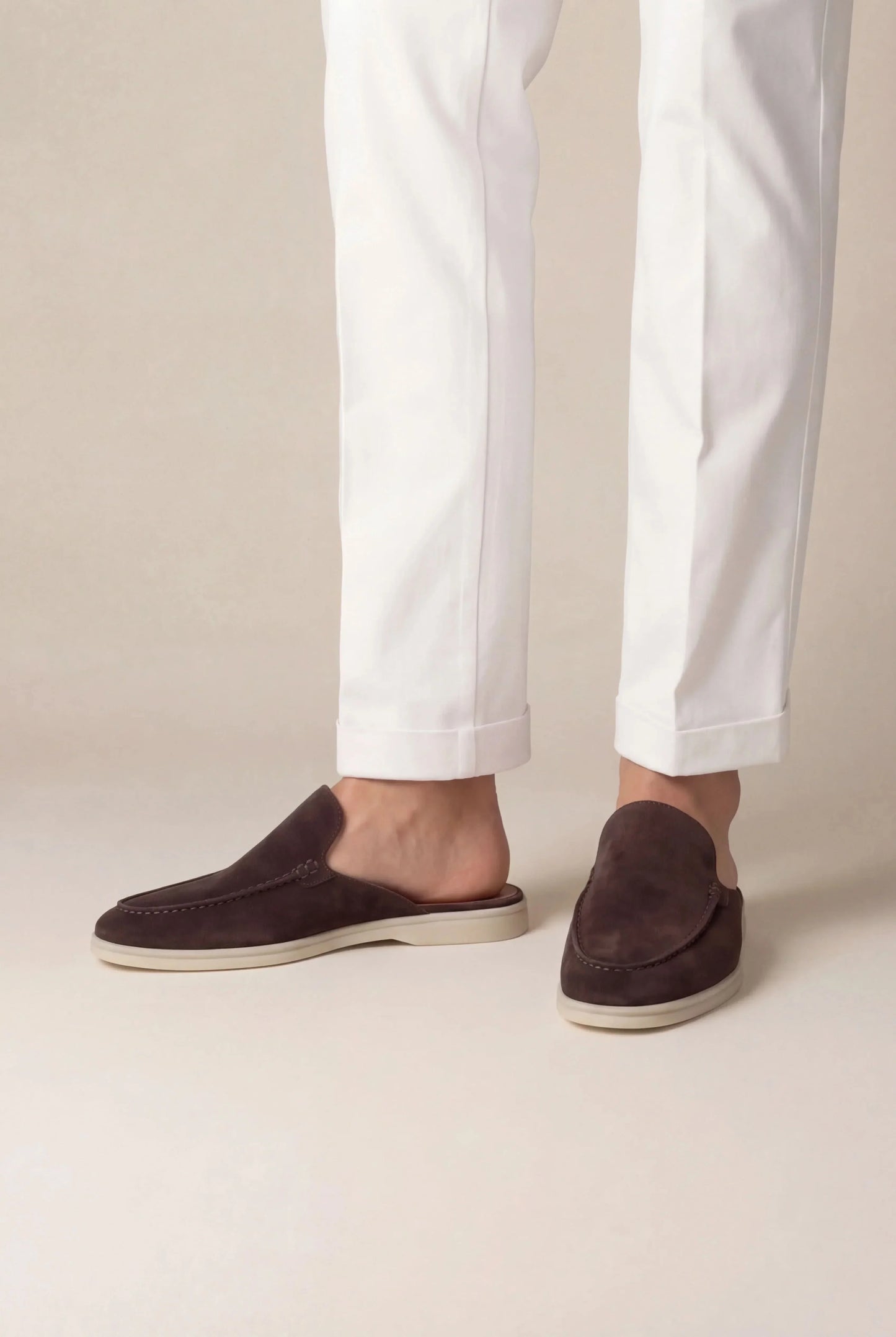 Brown Suède Mocasines Zahian Valentina