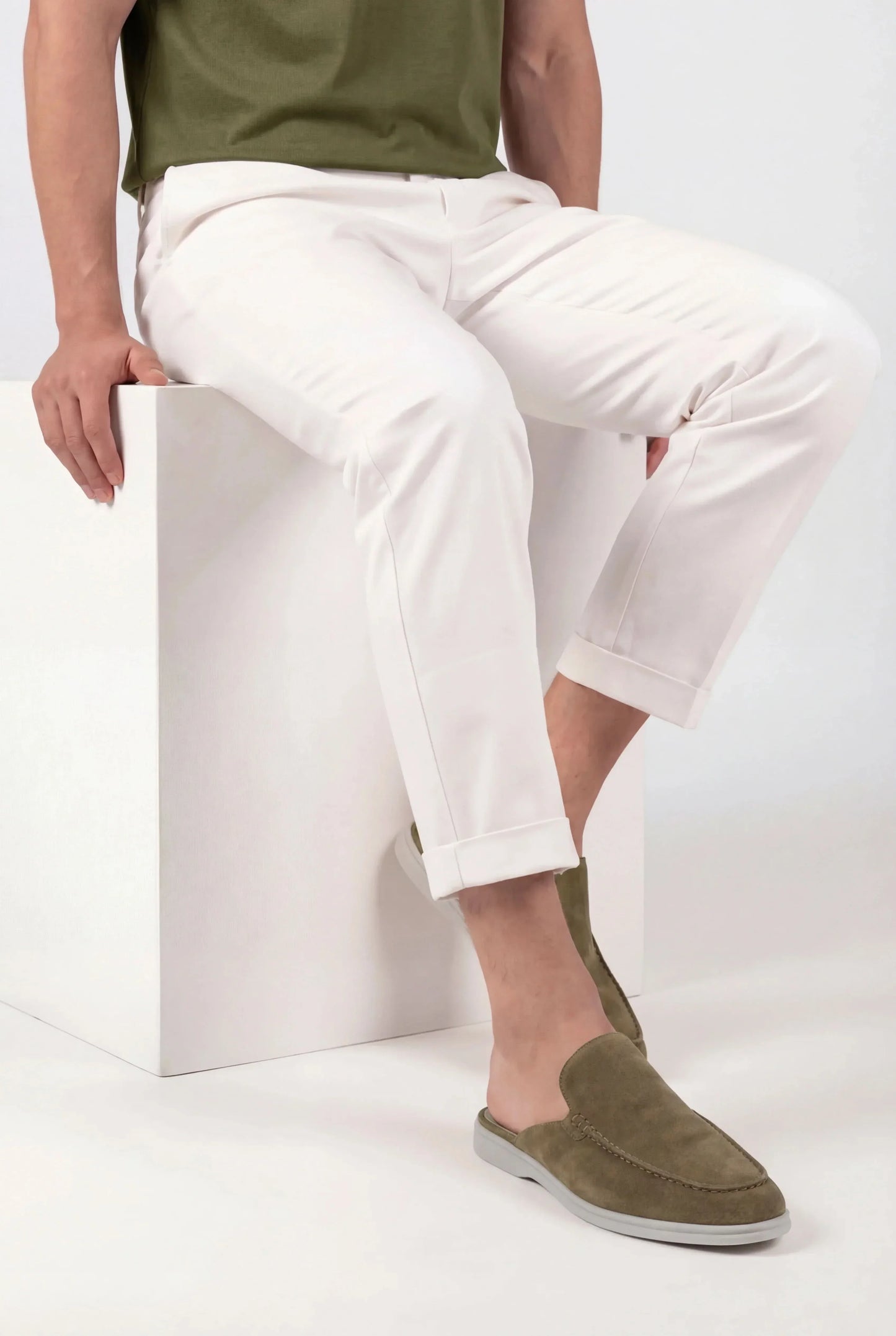 Olive Suède Mocasines Zahian Valentina