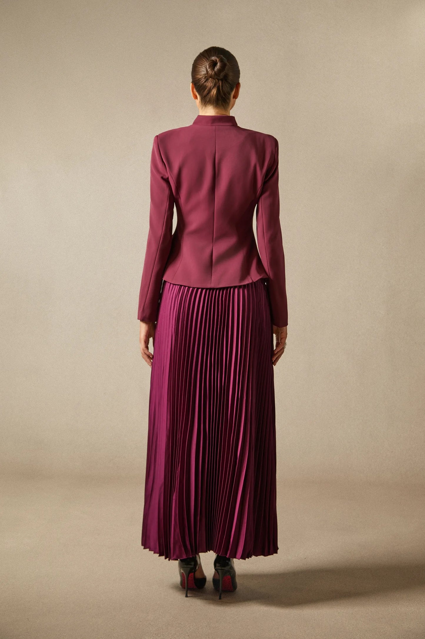 Conjunto de falda plisada de Cristina