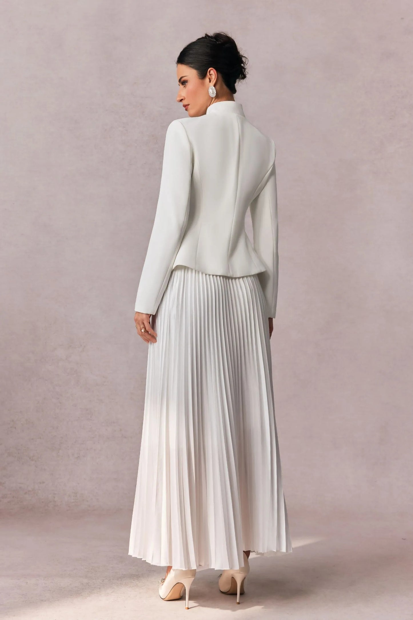 Conjunto de falda plisada de Cristina