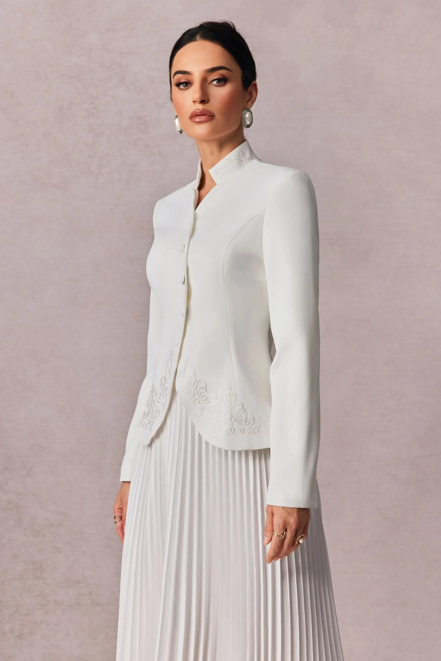 Conjunto de falda plisada de Cristina