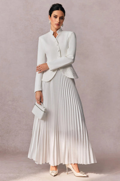 Conjunto de falda plisada de Cristina