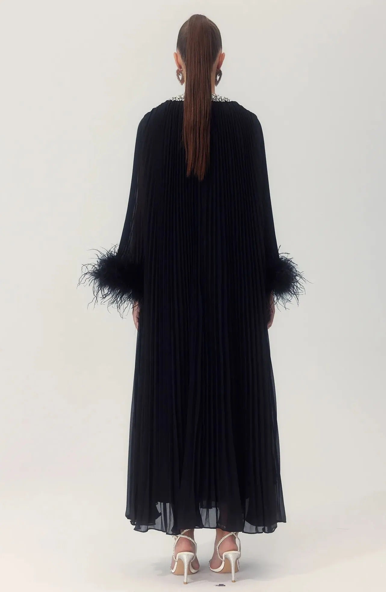 Vestido con Plumas Diamante de Paula