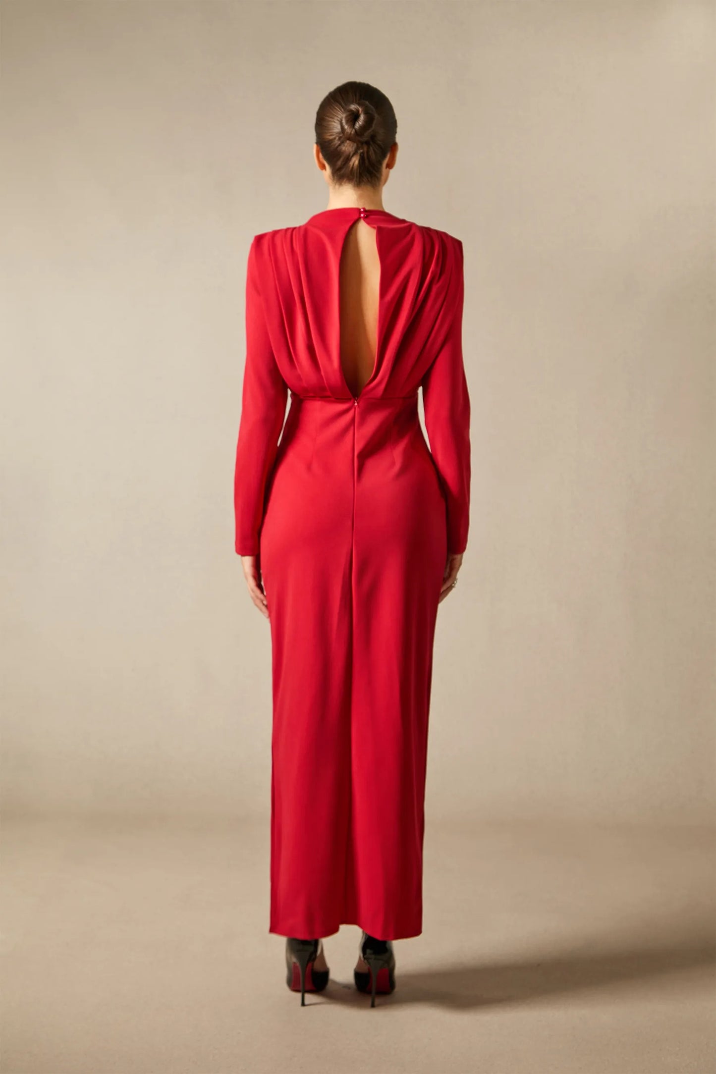 Vestido largo manga larga de Carla