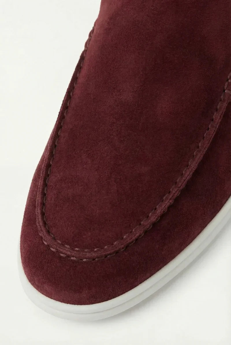 Bordeaux Suède Mocasines Zahian Valentina