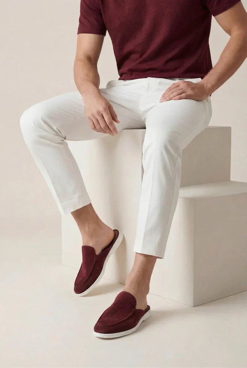 Bordeaux Suède Mocasines Zahian Valentina