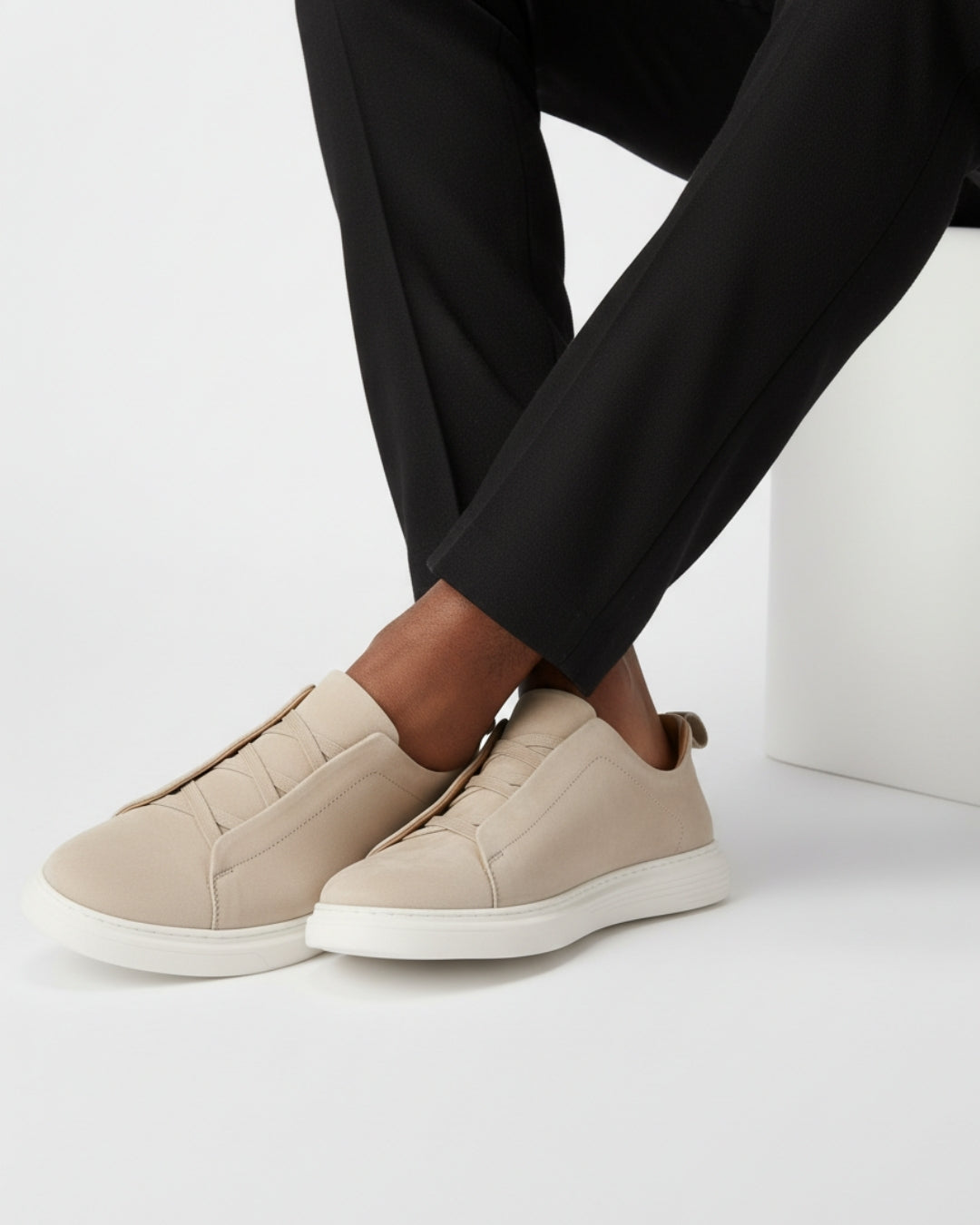 ZAPATILLAS SIN CORDONES DE ANTE